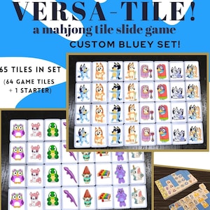 Blue-y Mahjong Tile Game: Custom Tile Match