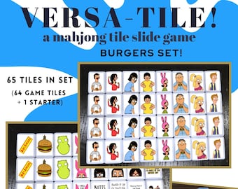 Burgers Mahjong-kakelspel: Anpassad minnesmatchning