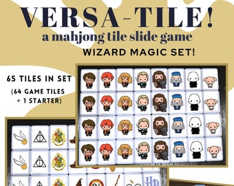 Wizard Magic Mahjong Tile Game - Popular Tile Match Game - Custom Made - Can be used to play other fun games, such as Memory, Go Fish