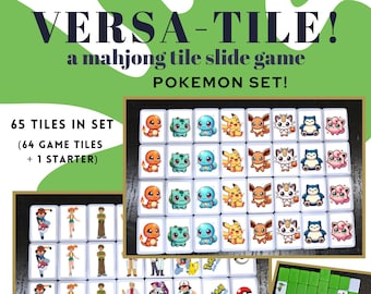 ポケモン麻雀タイルゲーム - 人気のタイルマッチゲーム - カスタムメイド - メモリーマッチ、Go Fish などの他の楽しいゲームをプレイするために使用できます。