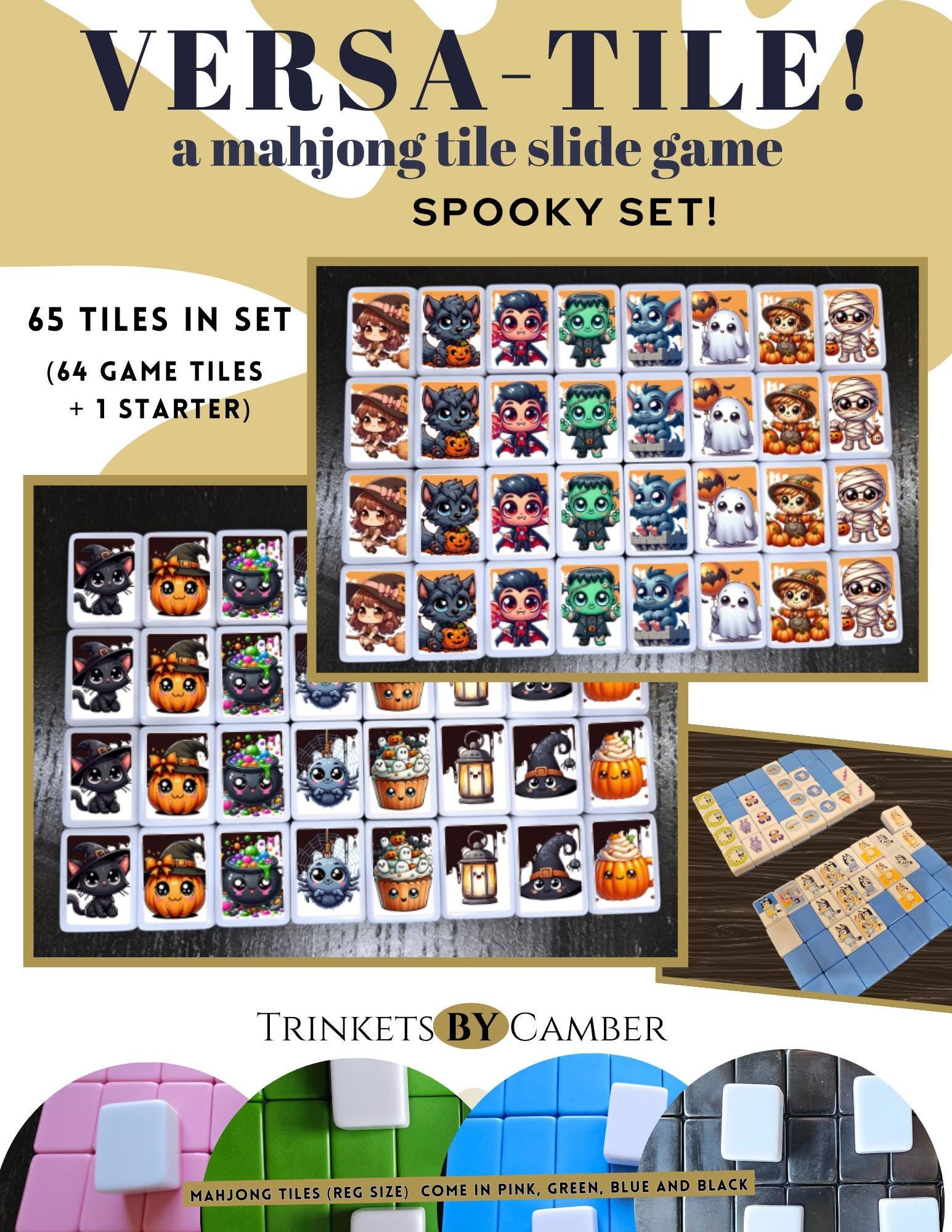 Spooky Mahjong Tile Game: Halloween Theme - Etsy Israel