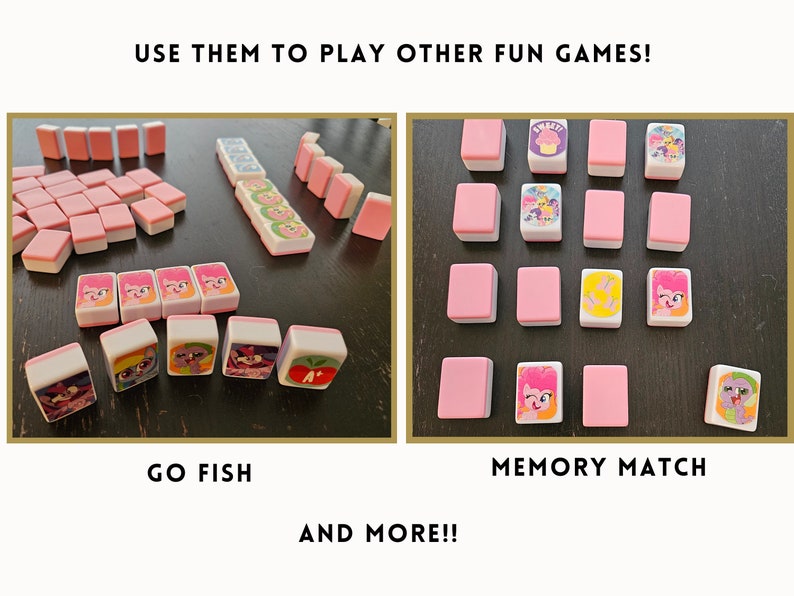 Additional games can be played, such as Memory Match, Go Fish, and more!