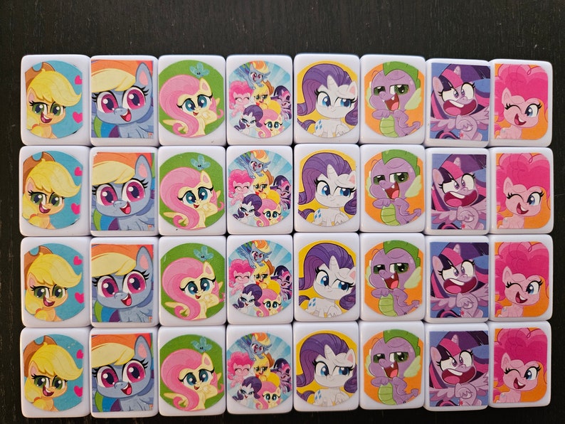 8 sets of 4 for each Pony character