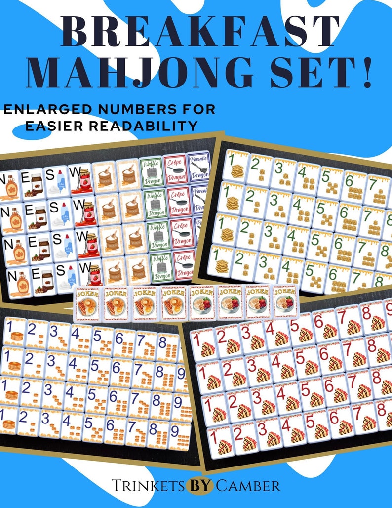Play traditional American Mahjong but with a breakfast theme!