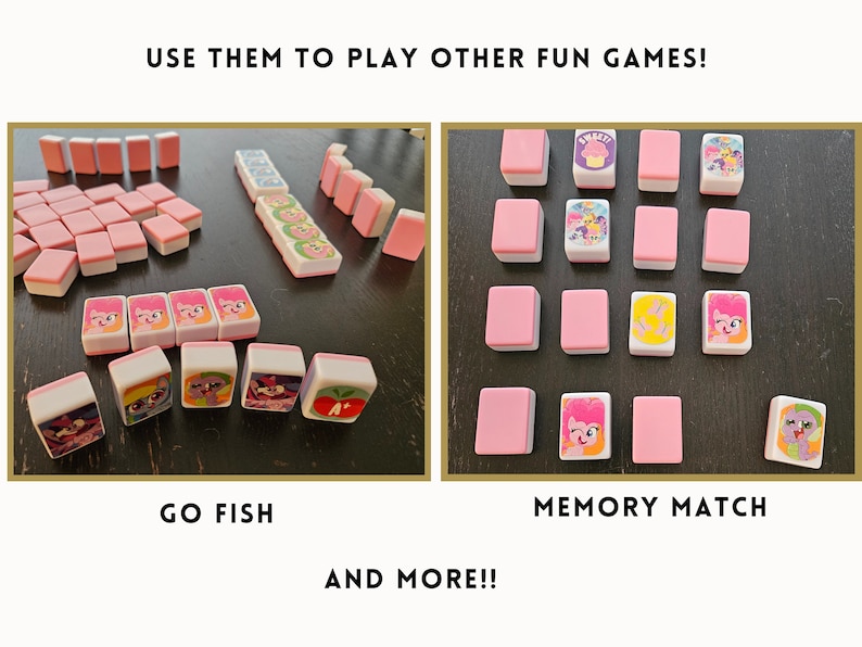 Additional games can be played, such as Memory Match, Go Fish, and more!
