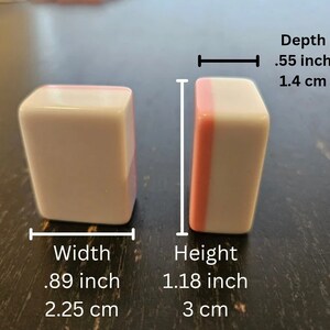 Tile Dimensions
Height: 1.18 inches
Width: .89 inches
Depth: .55 inches