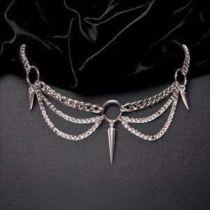 Goth spike choker