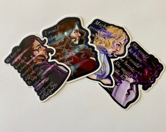 Lunar Chronicles quote sticker set of 4, Lunar Chronicles stickers, Fairytales, cute stickers