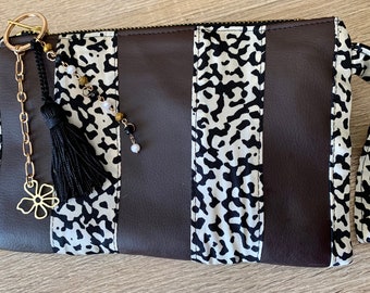 Bolsa de maquillaje con estampado de leopardo, bolso de mano, bolsa para mujer, bolsa cosmética, bolsa de maquillaje de viaje, bolsa de moda, regalo para mujeres
