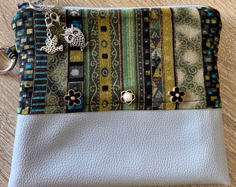 Handmade bohemian, tribal style, ethnic pouch, cosmetic bag , clutch free shipping in Europe