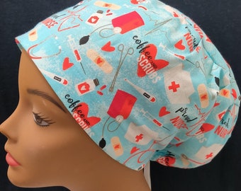 Women Surgical Cap Euro Close Fit Modern Nurse Proud Nurse Medical Surgery Hat Doctor, Nurse, CRNA, Vet, Surgeon,  caps, OR caps