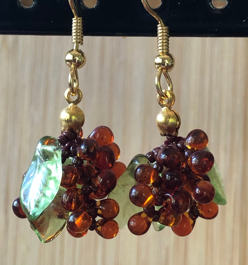 Julia Lee fruit grape cluster earrings