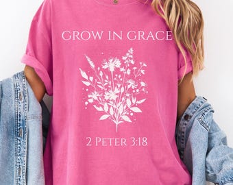 Faith T-Shirt: Garment-Dyed Christian Tee - Inspirational Bible Verse