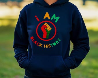 Sudadera con capucha melanizada de historia negra: sudadera unisex con orgullo afroamericano
