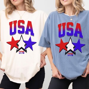 Patriotic July 4th Independence Day Unisex T-shirt, American Flag Tee, Holiday Red White Blue Shirt, USA Apparel, Vintage Style Top