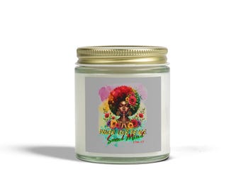 Velas perfumadas energizantes: cera de coco e damasco | Decoração de afirmação, presente de autocuidado, casa de bem-estar, atenção plena, ecologicamente correta!