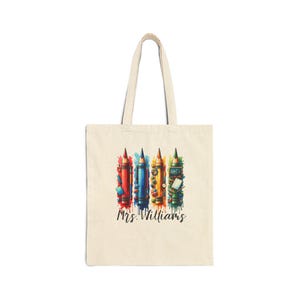 Sac fourre-tout aux crayons de couleur personnalisé, cartable pour la rentrée des classes, cadeau pour enseignant, achats respectueux de l'environnement, fournitures de classe, sac de voyage