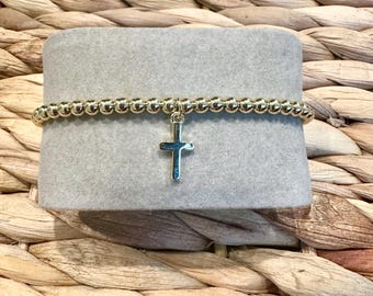 18K Gold filled Cross Bracelet