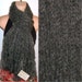 SALE Hand Knit Scarf Acrylic Fringed handmade chunky Rib Gray