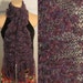 SALE Hand Knit Wool Cotton Scarf lacy Winter Berries Pink Purple Red Blue Black