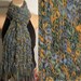 Hand Made Knit Wool Scarf Blue Green Camel Grey chunky