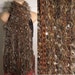 Hand Knit Gypsy Scarf Brown White Black bohemian boho