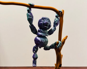3D Printed Articulating Sloth: Poseable Desk Toy by Flexi Factory