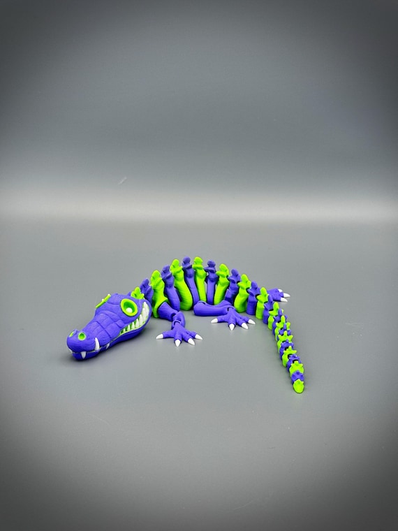 3D Printed Crocodile Skeleton - Reptile Decor - Designed by Flexi Factory