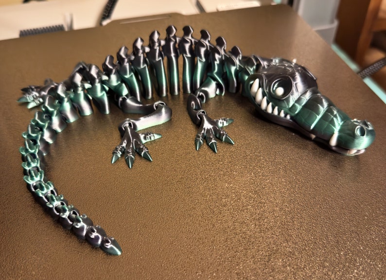 3D Printed Crocodile Skeleton - Reptile Decor - Designed by Flexi Factory image 5