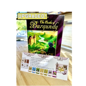 Verbeterde spelersborden voor gebruik met het kaartspel Castles of Burgundy. Ik zou dit geweldige spel nooit spelen zonder deze spelersborden!