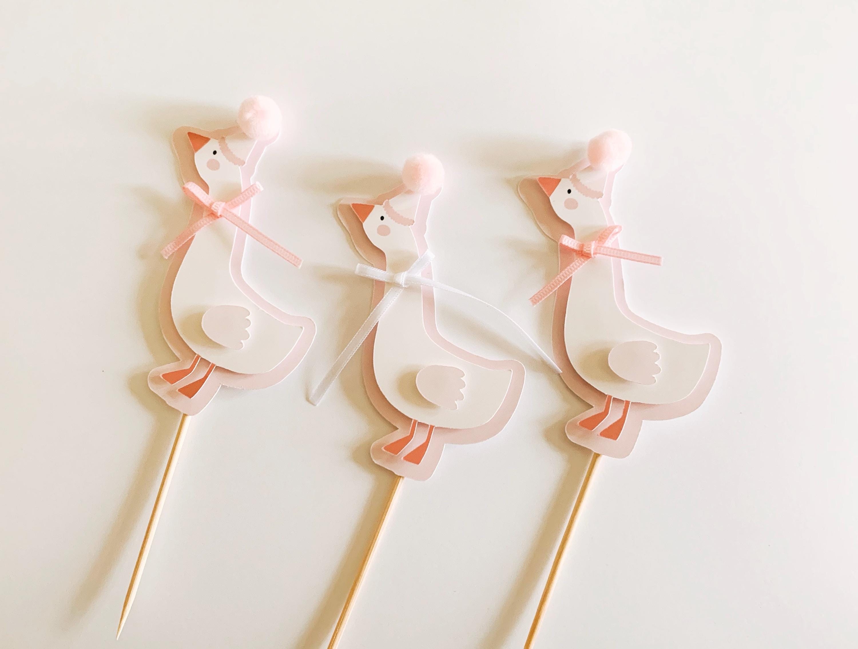 Silly Goose Cupcake Toppers, One Silly Goose Birthday, 1st Birthday, Silly Goose On the Loose Baby Shower, One Silly Goose Decorations