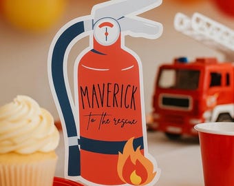 Custom Firetruck Birthday Sign, Two the Rescue Party, 2nd Birthday, Sound the Alarm, Fire Fighter Party