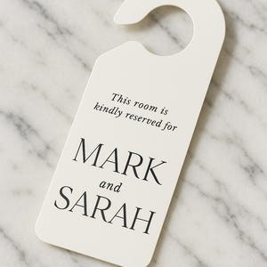 Reserved Room Door Hanger, Do Not Disturb Door Hanger, Custom Hotel Room Reserved Door Hanger, Reserved Room Wedding Door Hangers