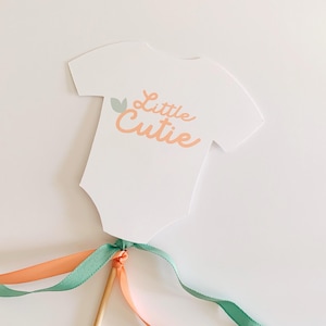 Little Cutie Centerpiece, A Little Cutie Is On the Way Baby Shower, Baby Shower Centerpiece, Little Cutie Cake Topper, Citrus, Orange