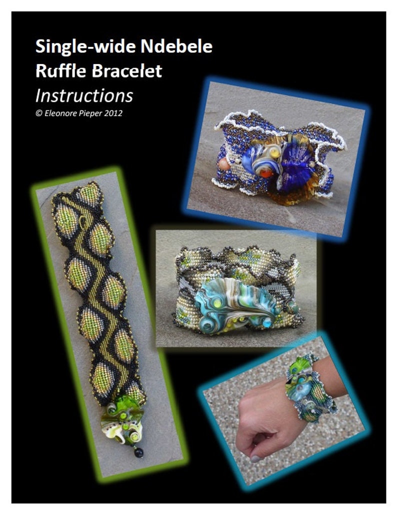 Single-wide Ndebele Ruffle Bracelet Instructions - Etsy