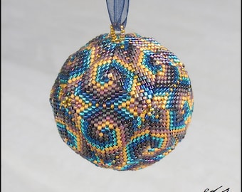 Peacock Swirl Christmas Ornament Instructions