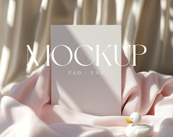 Baby Shower Invitation Mockup - Card Mockup - Invite Mockup - Baby Kids Card Mockup - Party Invite Mockup - Greeting Card Mockup - Psd - PNG
