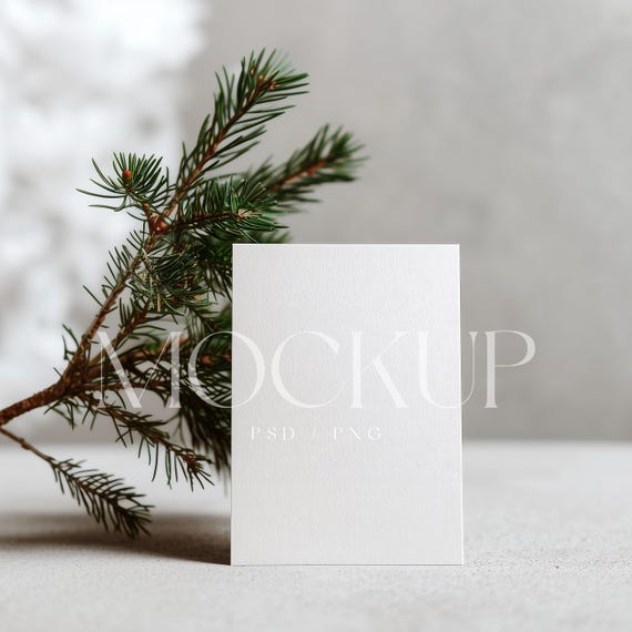 Card Mockup  5x7, Christmas Card Mockup, Greeting Card Mock Up - Boho Card Mockup - Wedding Card,  PSD Smart Object - Invitation  Mock Up