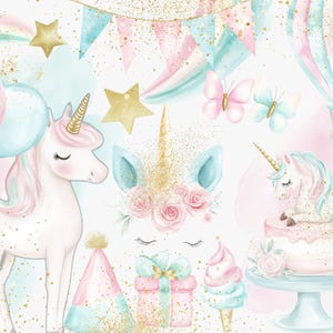 Aquarelle licorne Clipart, clipart licorne, clipart arc en ciel, licorne déco de chambre d'enfant, licorne arc en ciel PNG, licorne pastel, usage Commercial