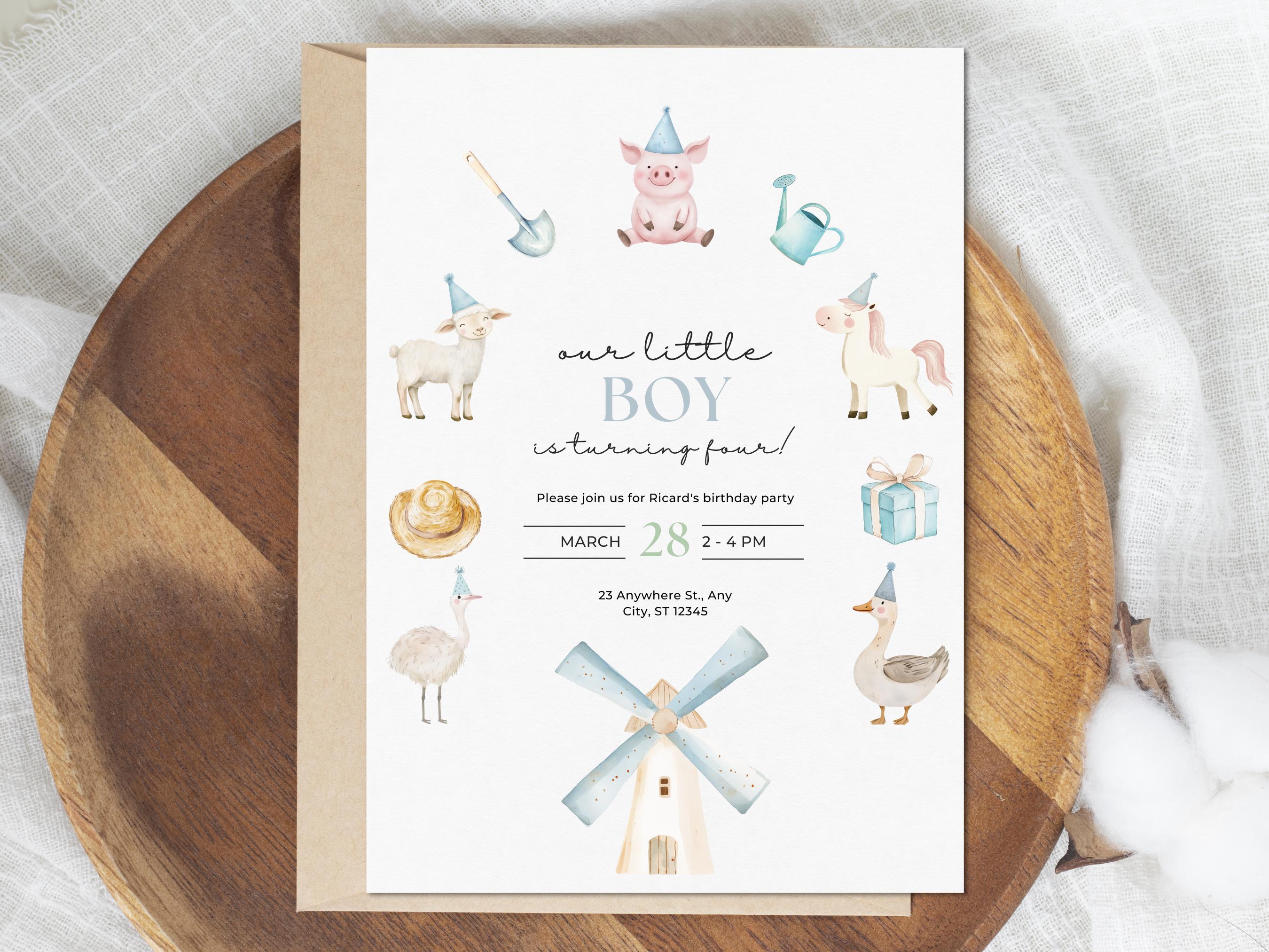 Watercolor Farm Animal Clipart Bundle, Nursery Decor, Baby Shower Decor ...
