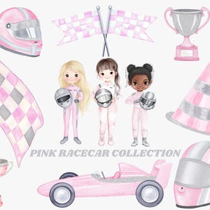 Aquarela Rosa Carro De Corrida Clipart - Carro De Corrida Clipart - Carro De Corrida PNG - Decoração De Berçário - Convite De Aniversário De Carro De Corrida Clipart - Carro De Corrida Rosa Fofo