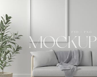 Frame Mockup - Wall Art Mockup - Scandinavian Mockup Frame - 4:5 Ratio Frame Mockup PSD - Vertical Frame Mockup - Poster Mockup - Art Mockup