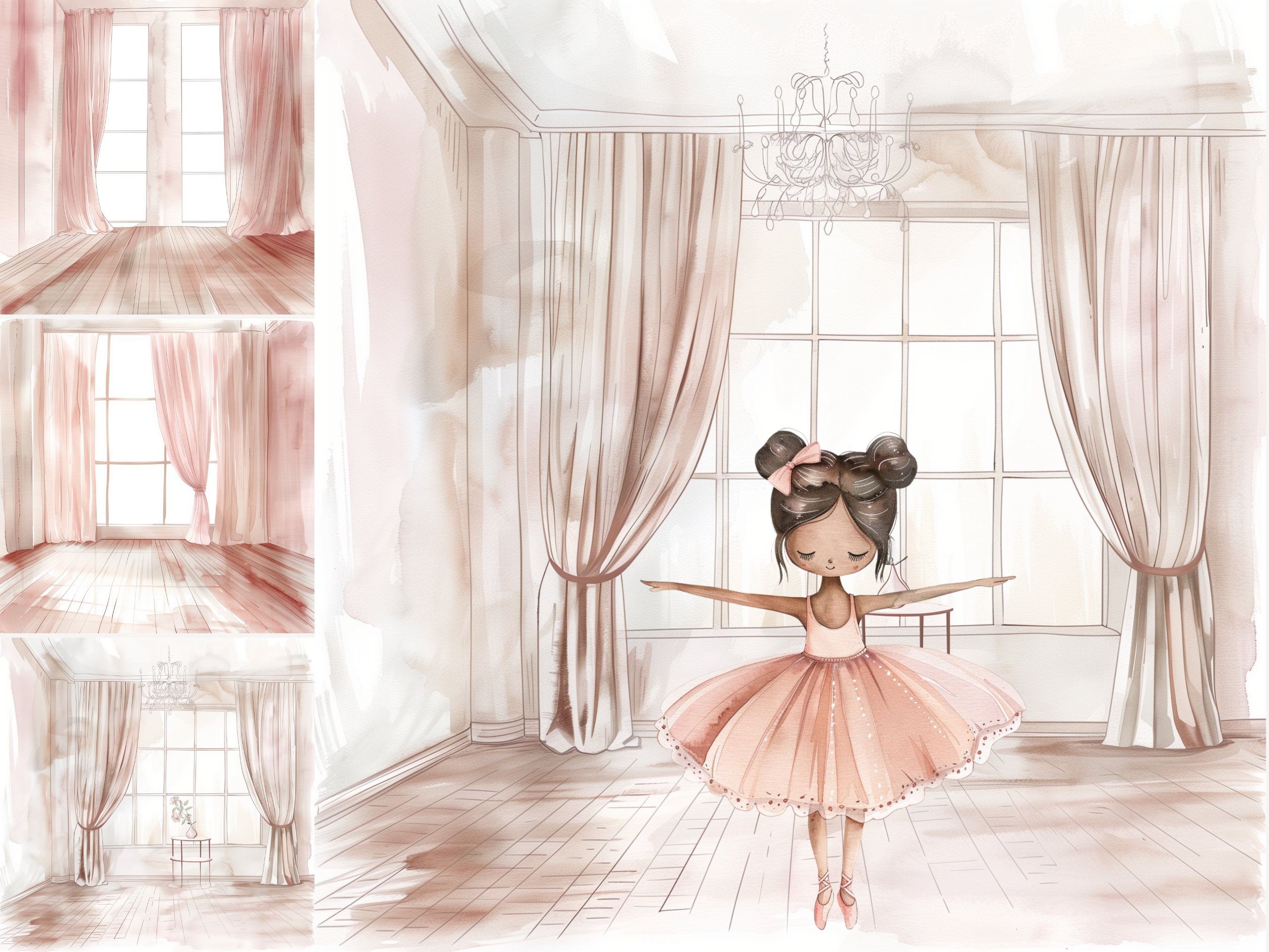 Pink Ballerina Clipart, Swan Lake Clipart, Watercolor Ballerina Clipart ...