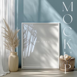 Frame Mockup - Wall Art Mockup - Beach Coastal Mockup Frame - 4:5 Ratio Frame Mockup PSD -  Framed Art Mockup - Poster Mockup - Frame Mockup