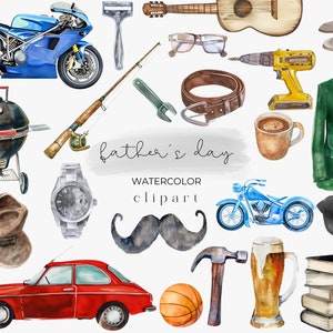 Vaderdag clipart, Vaderdag, beste vader, papa png, vader cadeau, cadeau voor papa, aquarel clipart, clipart heren, heren clipart