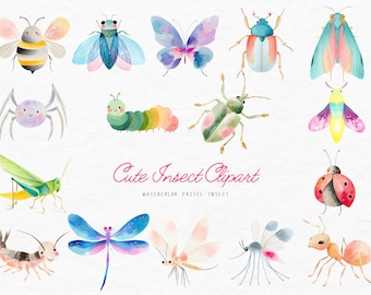 Aquarel schattig insect clipart, schattige kleine liefde insecten clipart, insecten clipart, bij aquarel clipart, bug verjaardag png, pastel insect png