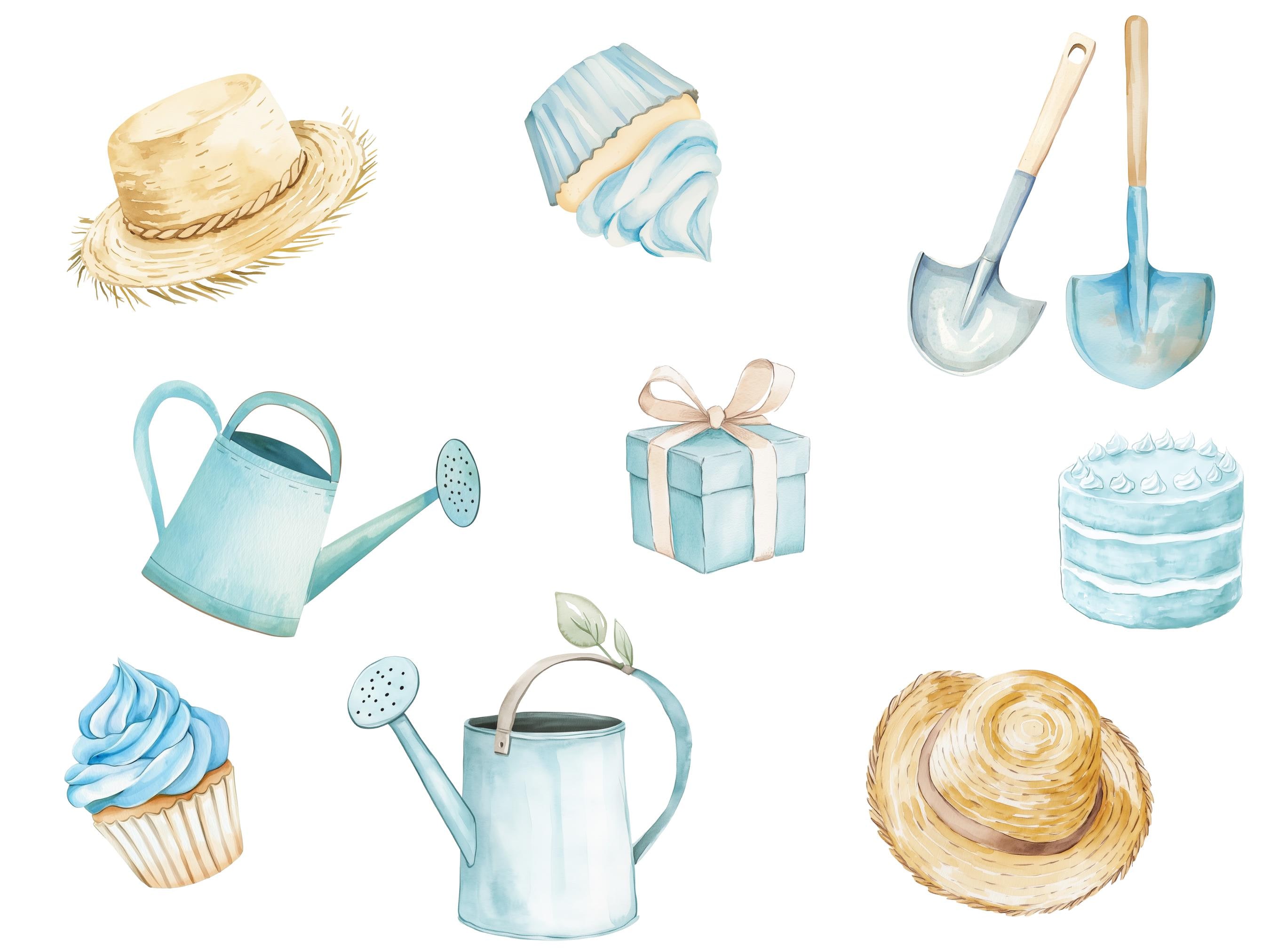 Watercolor Farm Animal Clipart Bundle, Nursery Decor, Baby Shower Decor ...