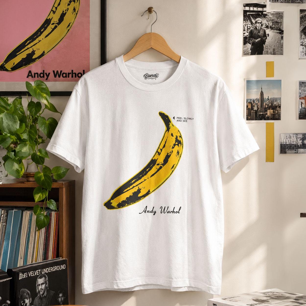 Andy Warhol Banana T Shirt, Pop Art Graphic Tee, Velvet