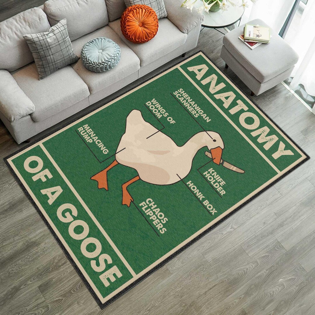 Goose Anotomy Rug, Cute&funny Area Rug, Cute Decoration, Housewarming ...