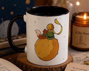 Tasse „Der kleine Prinz“, Kaffeetasse für Bücherliebhaber, gemütliches Geschenk für Literaturbegeisterte, ästhetische Tasse „Der kleine Prinz“